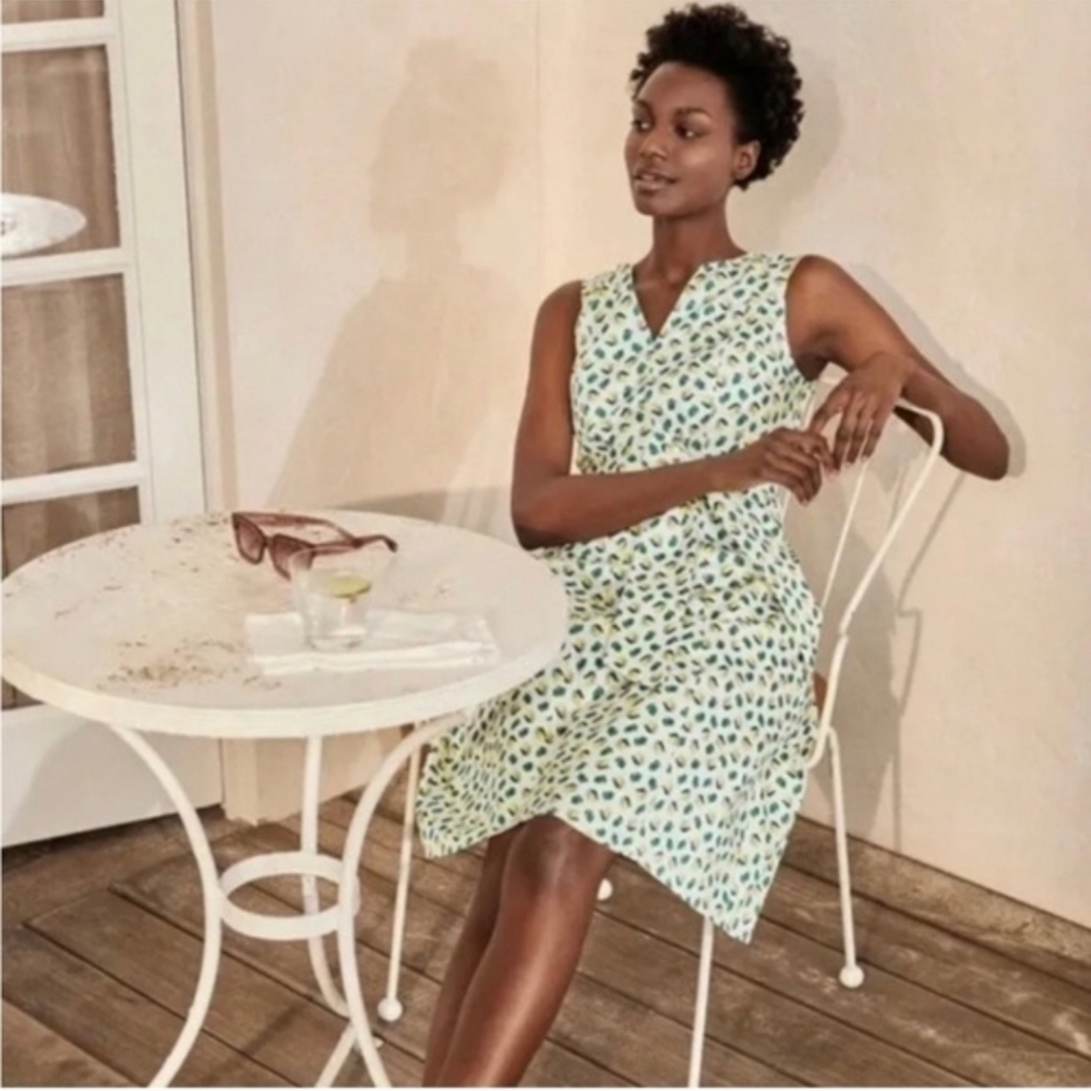 Boden Mischa Belted Lemon & Lime Dress Sz 14R NWT - Picture 5 of 13
